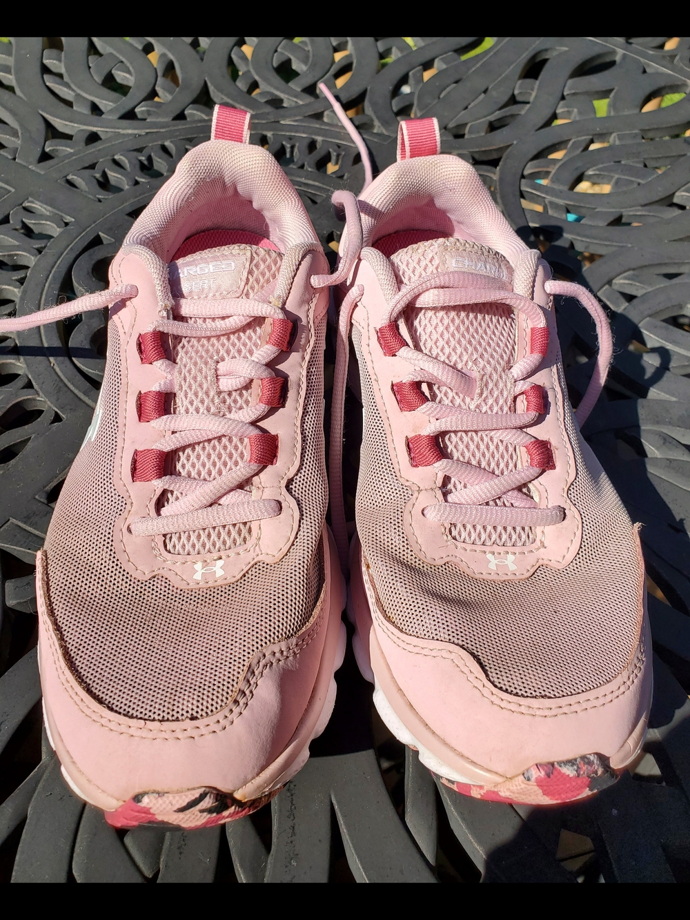 Under Armour Women's Light Pink Lace-Up Athletic Sneakers